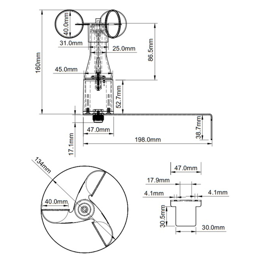 Wind speed sensor