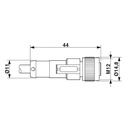 Sensor cable - 4PF 1,5-PUR, M12