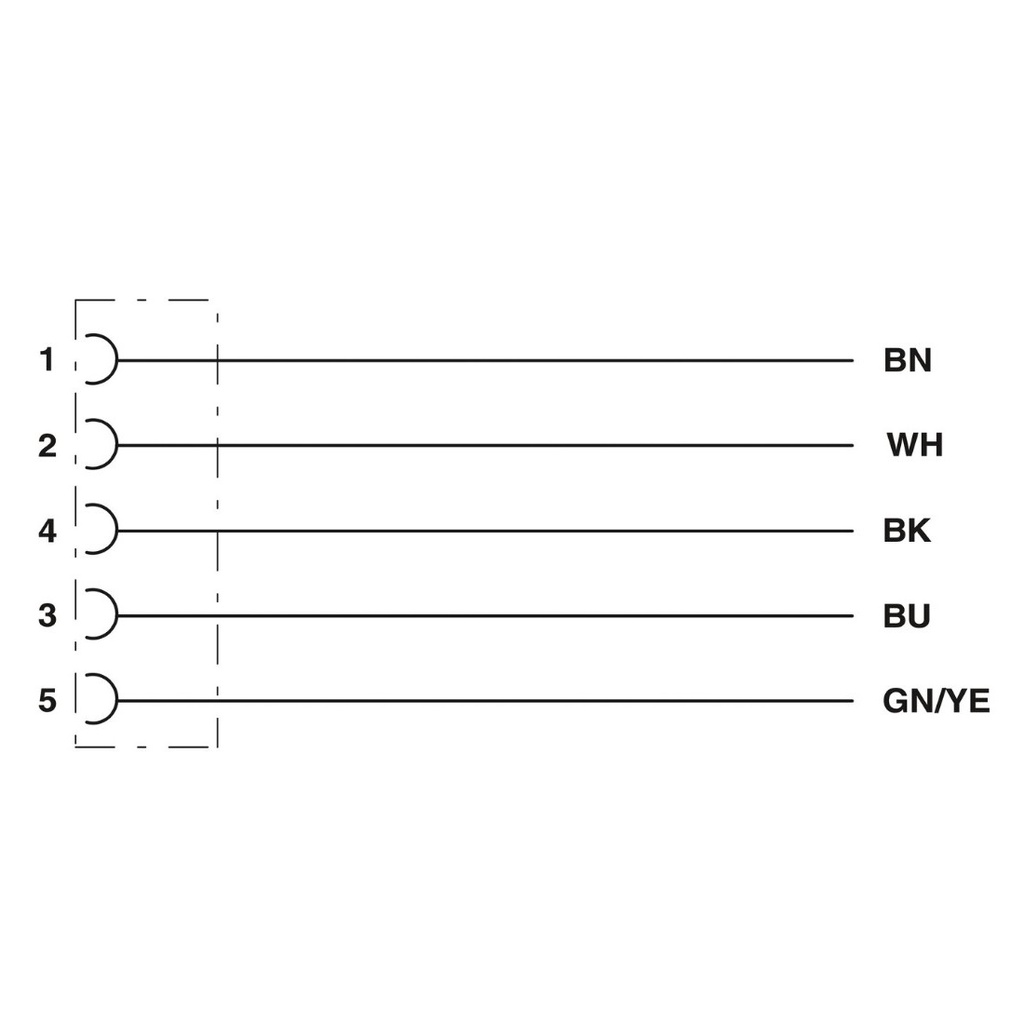 Sensor cable - 5PF 1.5-PUR, M12 Angled