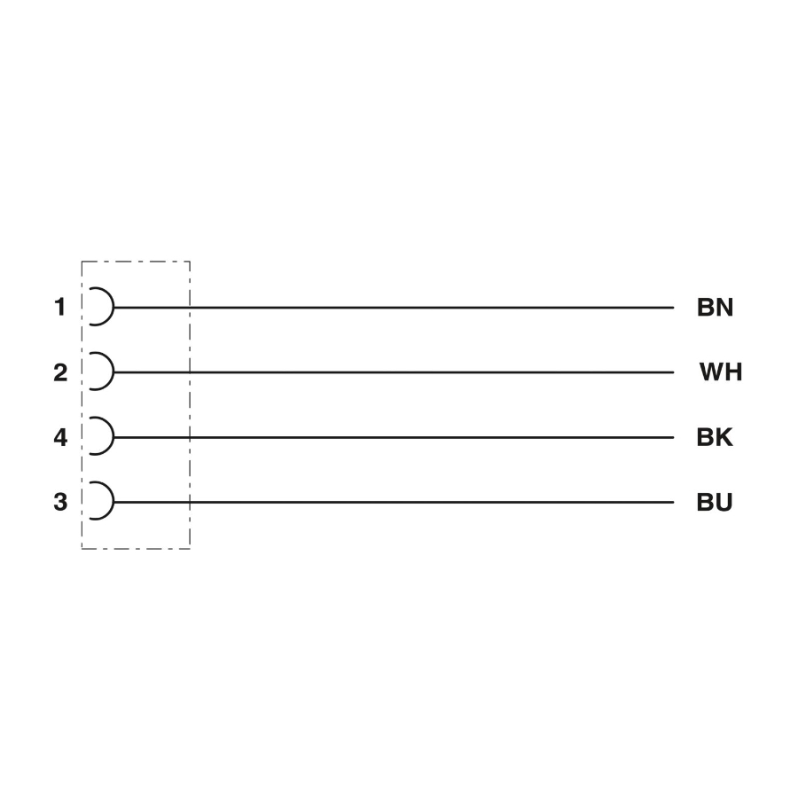 Sensor cable - 4PF 1,5-PUR, M12 Angled