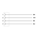 Sensor cable - 4PF 1,5-PUR, M12 Angled
