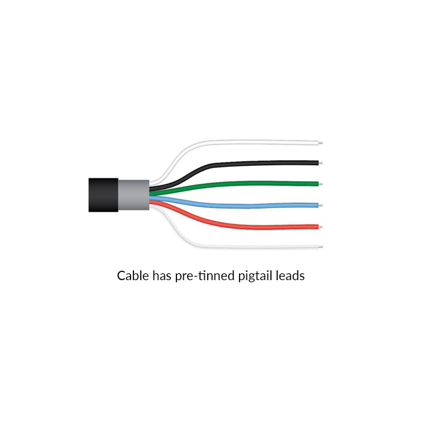 Fan-aspirated solar radiation shield, 12V Input, shield only, 5 m cable length with connector
