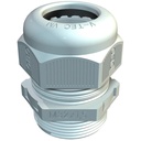 Cable gland, metric thread, light grey, M16
