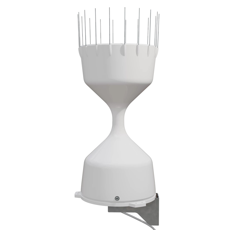Rain gauge, with bird spikes, mounting bracket, resolution: 0.2 mm/m²