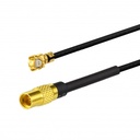 MMCX (MMCX stairght jack, Gold Plated) to UFL Female , 100mm
