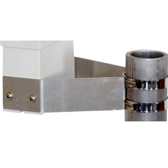 Pole bracket for rain gauge